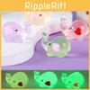 Adorable Heart-shaped Glowing Elephant Figurine Resin Decoration Cute Miniature