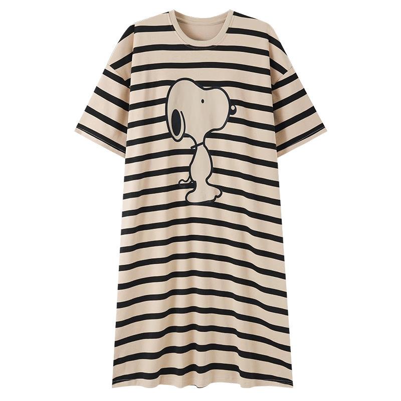 Pajamas Women's Summer Thin Pajamas Short Sleeves Large Size Fat Mm Medium and Long Pajamas Pajamas Loungewear