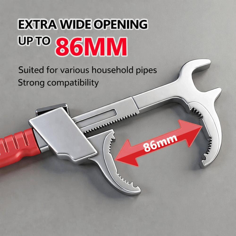 Portable Universal Faucet Wrench Aluminum Alloy Multi-functional Plumbing Wrench Adjustable Sink Repair Tools