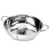Stainless Steel Double-Flavor Hot Pot for Home and Restaurant - Induction Compatible Cookware Gift