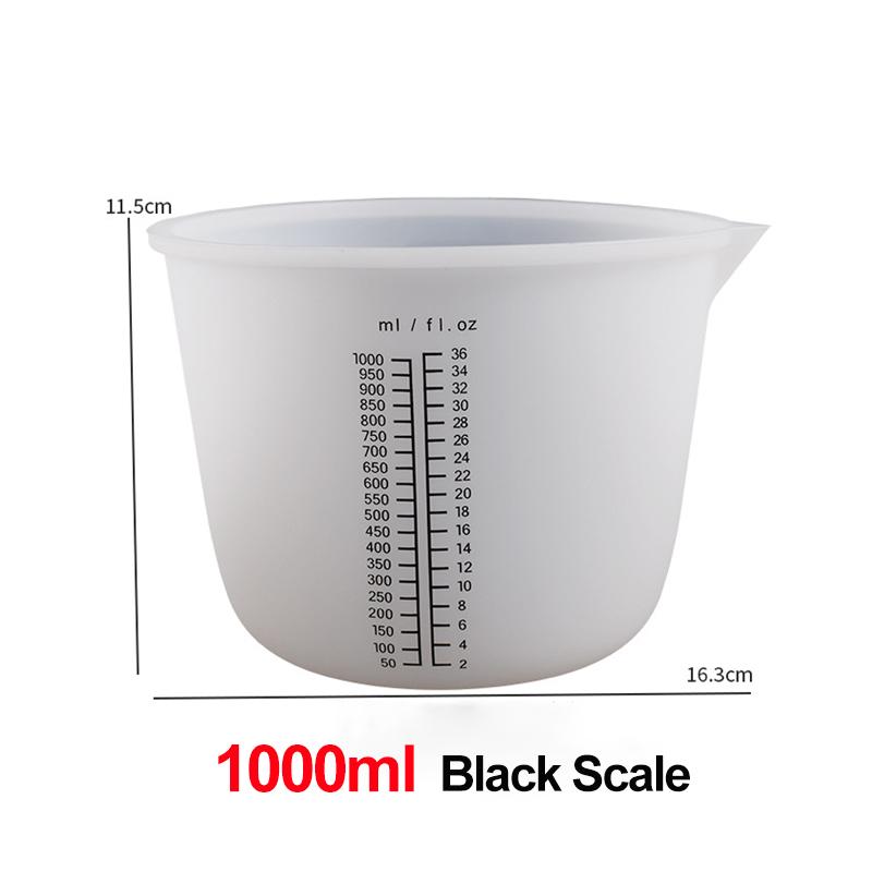 1PC 30-1000ml Silicone Measuring Cup Transparent With Scale Food-Grade Separating Cups DIY Cake Epoxy Resin Jewelry Making Tools