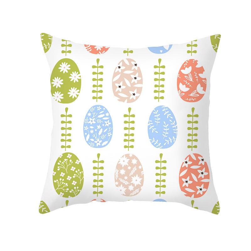 Osterkissenbezug Haus Nordischer Sofakissenbezug Kaninchen-Ei-Druck Bürokissenbezug