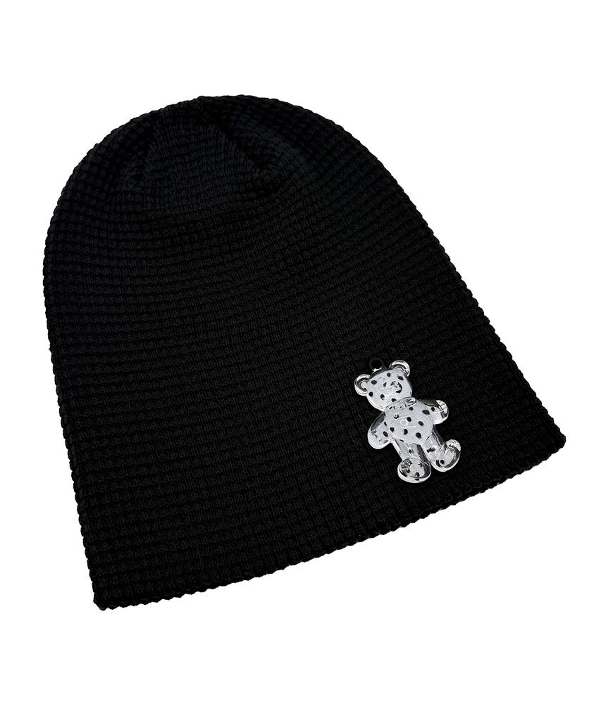 OTHER-worldly Dot Bear Summer Knit Beanie [Black]