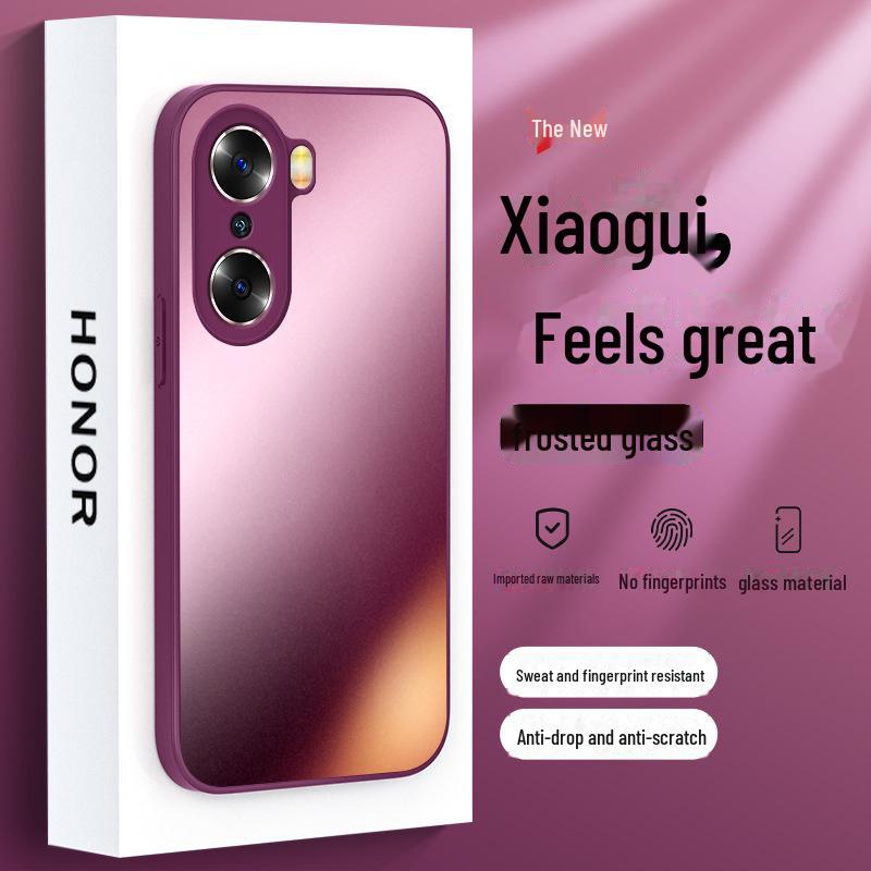 

Men s Fashion Frosted Glass Case for Huawei Honor 60/60 Pro/60 SE Pearl White with Screen Protector