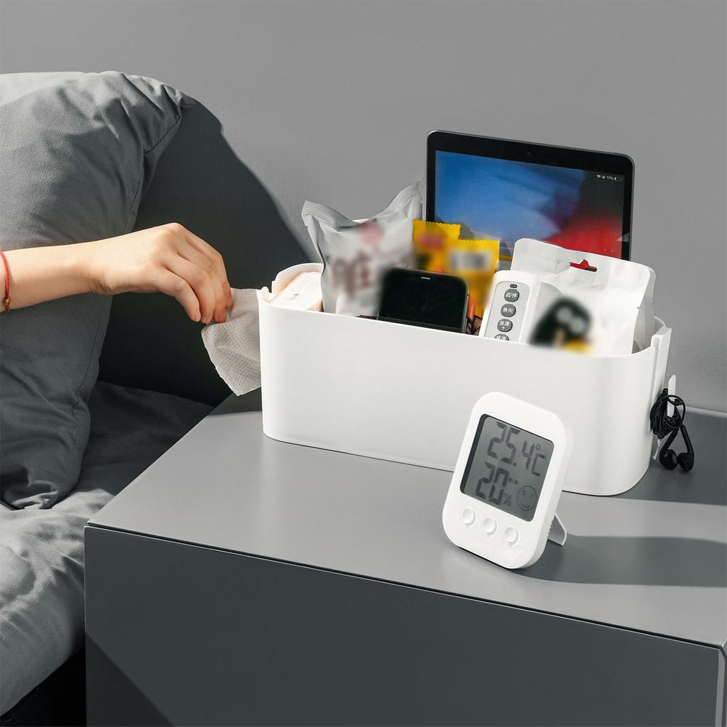 Bedside Hanging Storage Shelf Organizer Bed Organizer Basket with 2 Hooks Baby Bed Shelves Holder Dormitory Supplies