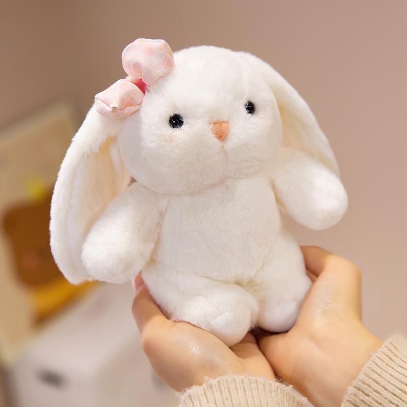Cute Rabbit Doll Bowknot Rabbit Plushies Animal Ornaments Easter Bunny Stuffed Plush Toys Happy Easter Party Decor For Home