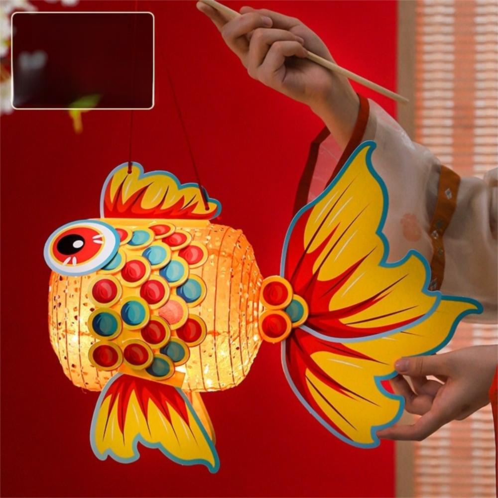 Paper Middle Autumn Festival Lantern Hand Made Mid Autumn Lotus Lantern Women