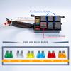 12V 24V 2 3 4 6 11Way Relay Box Fuse Relay Box with 4P 5P Relays 12V 24V Automotive Universal Fuse Panel For Automobiles Ships Relays 5
