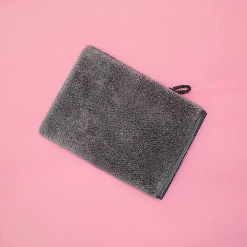 

Европейские микрофибровые душевые перчатки - Мягкая фланелевая многоразовая салфетка для снятия макияжа 15x21 cm серый