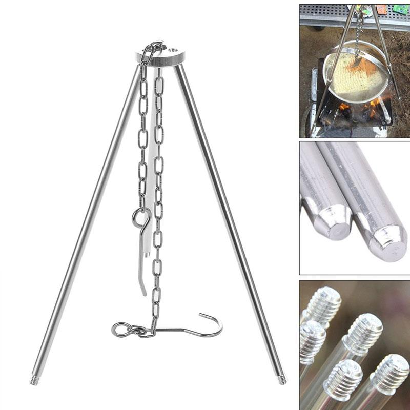 

Portable Camping Fire Tripod For Cooking Picnic BBQ Outdoor