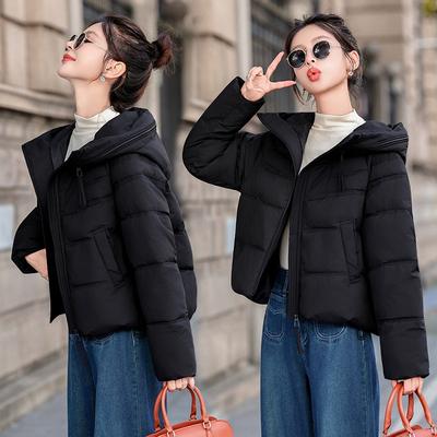 Down Cotton Clothes Women's Short Short Men's New Fashion Hooded Thickened Bread Clothes Jacket