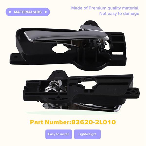 Rear Right Car Door Interior Handle, Plastic, Color: As Shown (1 pc), Model: 83620-2L010.