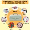 Large Capacity 3-Tier Tool Box, Multifunctional Storage Box, Semi-Transparent, 180-Degree Opening, Sewing Box with Handle, Tool Case, Home/Car Use, Sm