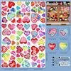 Kunshangpin Heart Diamond Double-Sided Glass Sticker - Removable & Adhesive-Free