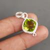 Colgante de peridoto, joyería de piedras preciosas, colgante de plata de ley maciza 925, colgante de piedra natal hecho a mano, regalo para él