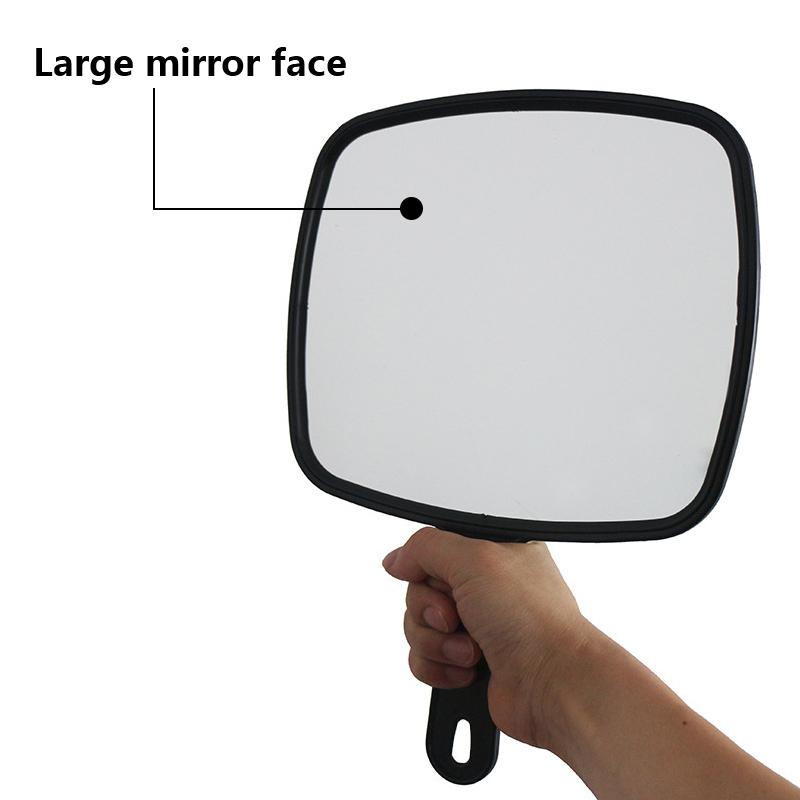 High Definition Handspiegel Großer Spiegel Gesichts-Make-up-Spiegel Quadratische Kreisförmige Form Wimpernspiegel Salon Haarstyling Zubehör