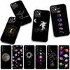 Cover for Apple iPhone 16 15 14 Plus 13 12 Mini 17 Pro Max + ProMax 16E Air 16+ 15+ Coque Phone Case Moon Stars Astronaut Sky