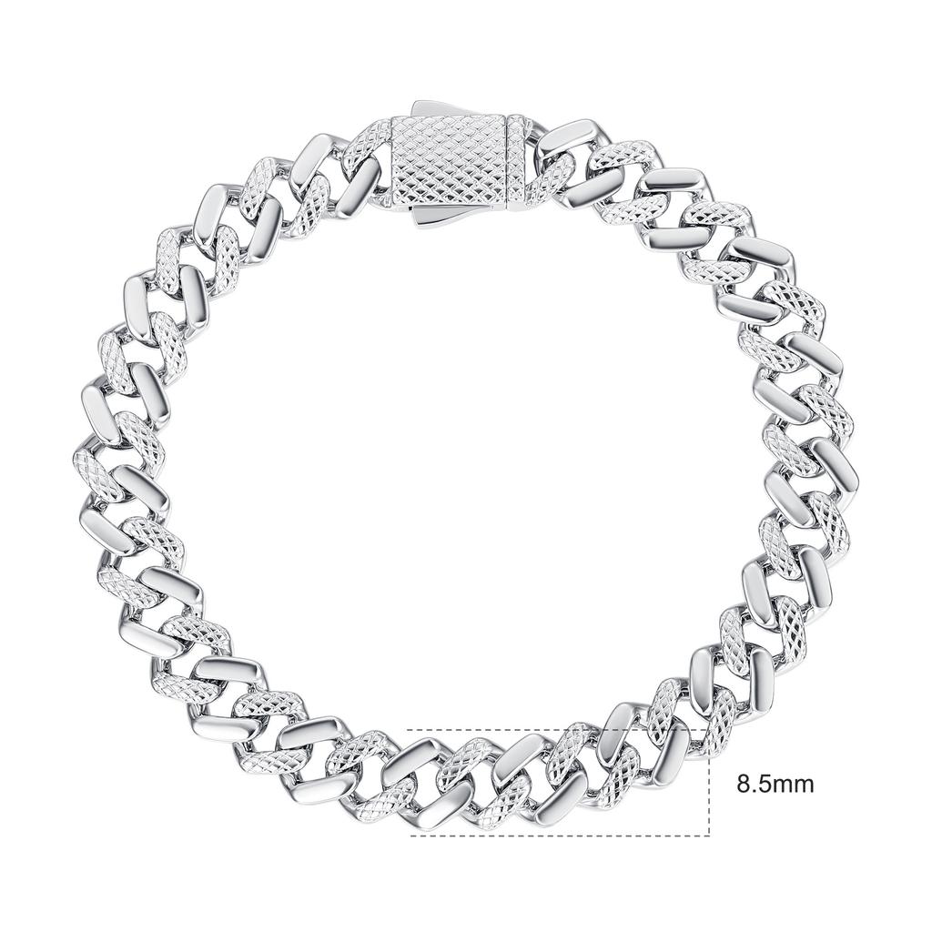 A rhombus zircon Cuban bracelet Europe, America, heavy industry design niche hiphop explosion