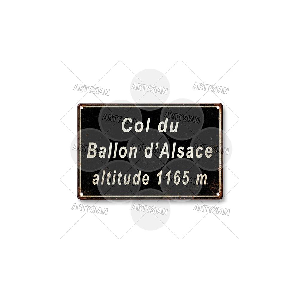 Segno Metallica Corsa Ciclistica Segnaposto Francia Croix de Fer Loze l'Iseran Peyresourde Tramassel d'Izoard Galibier Mont Ventoux