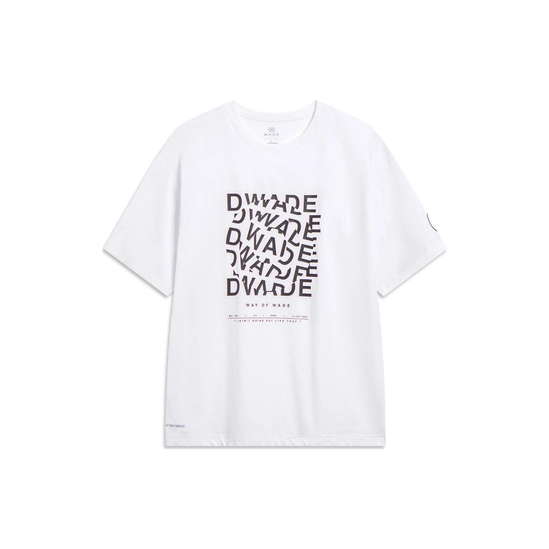 Li-Ning Way Of Wade Graphic At Dry Freeze T-shirt White Men s AHST327-2 L