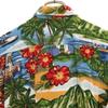 BIG DOGS Dog Floral Pattern Short sleeve Aloha shirt 16/18 Blue Kid's Used