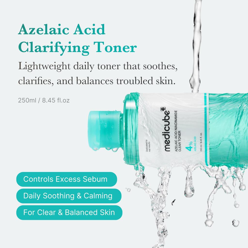 Medicube Azelaic Acid Niacinamide Clear a Toner That Balances Oil and Reduces and Azelaic Formula for Oily A Toner from Korean Toner, Moisture, Sebum,