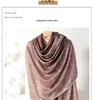 Inner Mongolia Cashmere Jacquard Shawl with Scottish Thistle - Thin Scarf for Autumn/Winter