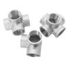 1/4" 3/8" 1/2" 3/4" 1" 1.25" 1.5" 2" BSPT Female 3 4 5 Ways Corner Cross 304 Stainless Steel Pipe Fitting Connector Water Gas
