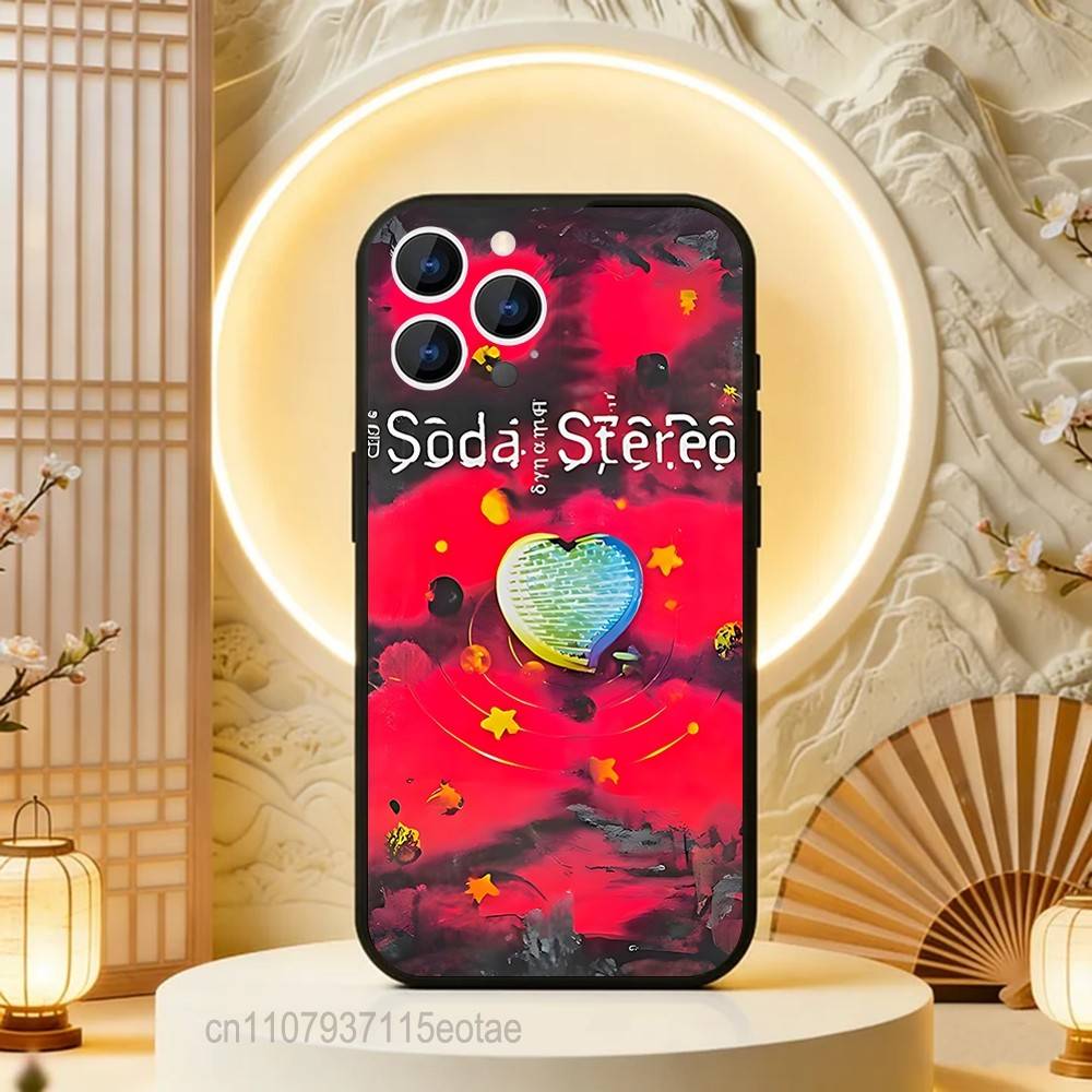 Rock Band S-Soda S-Stereo  Phone Case Silicone Soft For IPhone 16,17,15,11,13,12,14,Mini,Pro,Max,Plus,Air,E Black