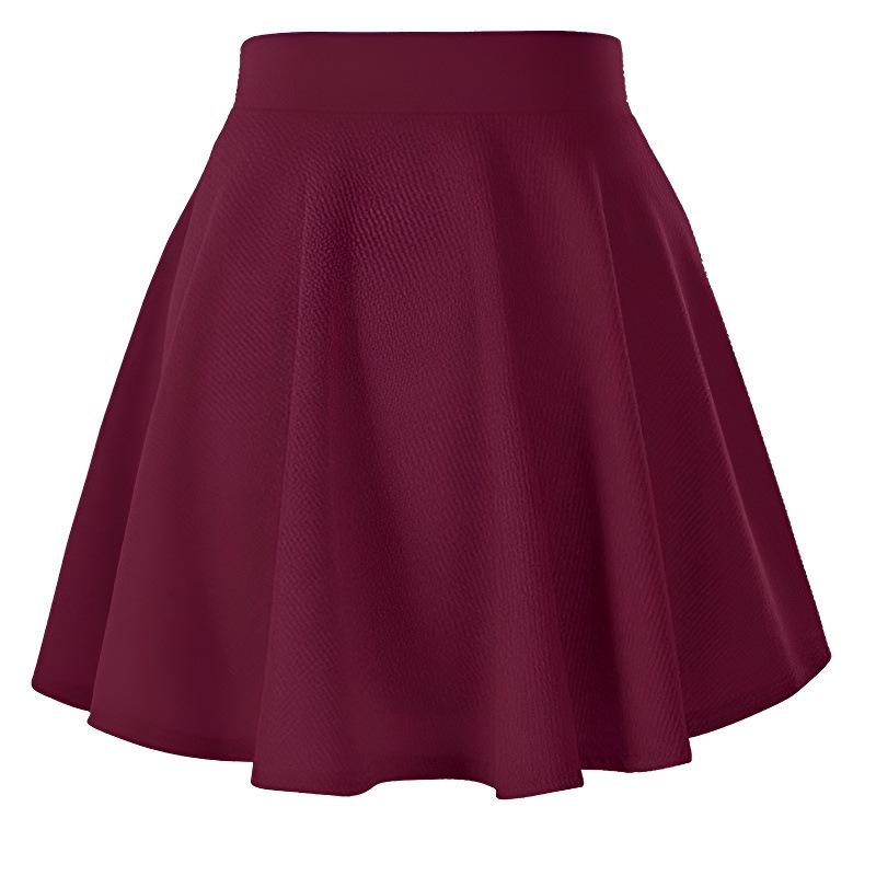 European & American Women's Versatile Stretchy Flared Mini Skirt - Casual Skateboard Skirt