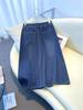 2025 New High-Waisted Mid-Length Denim Skirt - Slimming & Versatile for Petite Women