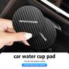 BBED7 For KIA 2pcs Car Carbon Fiber Silicone Car Coasters Water Cup Slots Non-Slip Mat Drink Pads Sportage Ceed Sorento Niro Cadenza
