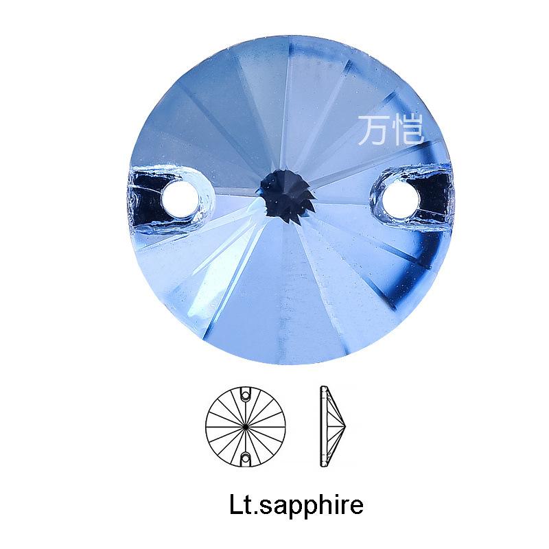 Diy Crystal Glass Hand Sewn Drill Round Clothing Wedding Dress Creative Jewelry Accessories Satellite Hand Sewn Drill