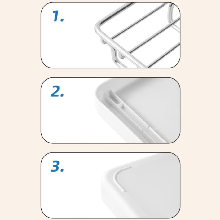 Soap Holder Dish Stainless And PP Construction Travel Shower Sponge Tray For Shower Kitchen Sink