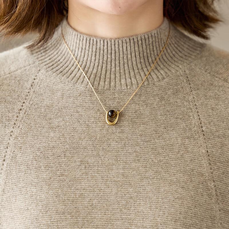 KAVON Women's 100% Cashmere Mock Neck Sweater