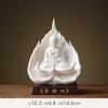 Ceramic ornament "Lotus Heart Guanyin Bodhisattva" Dehua White Porcelain Lin Yixin Buddha Statue Western Three Saints Statue