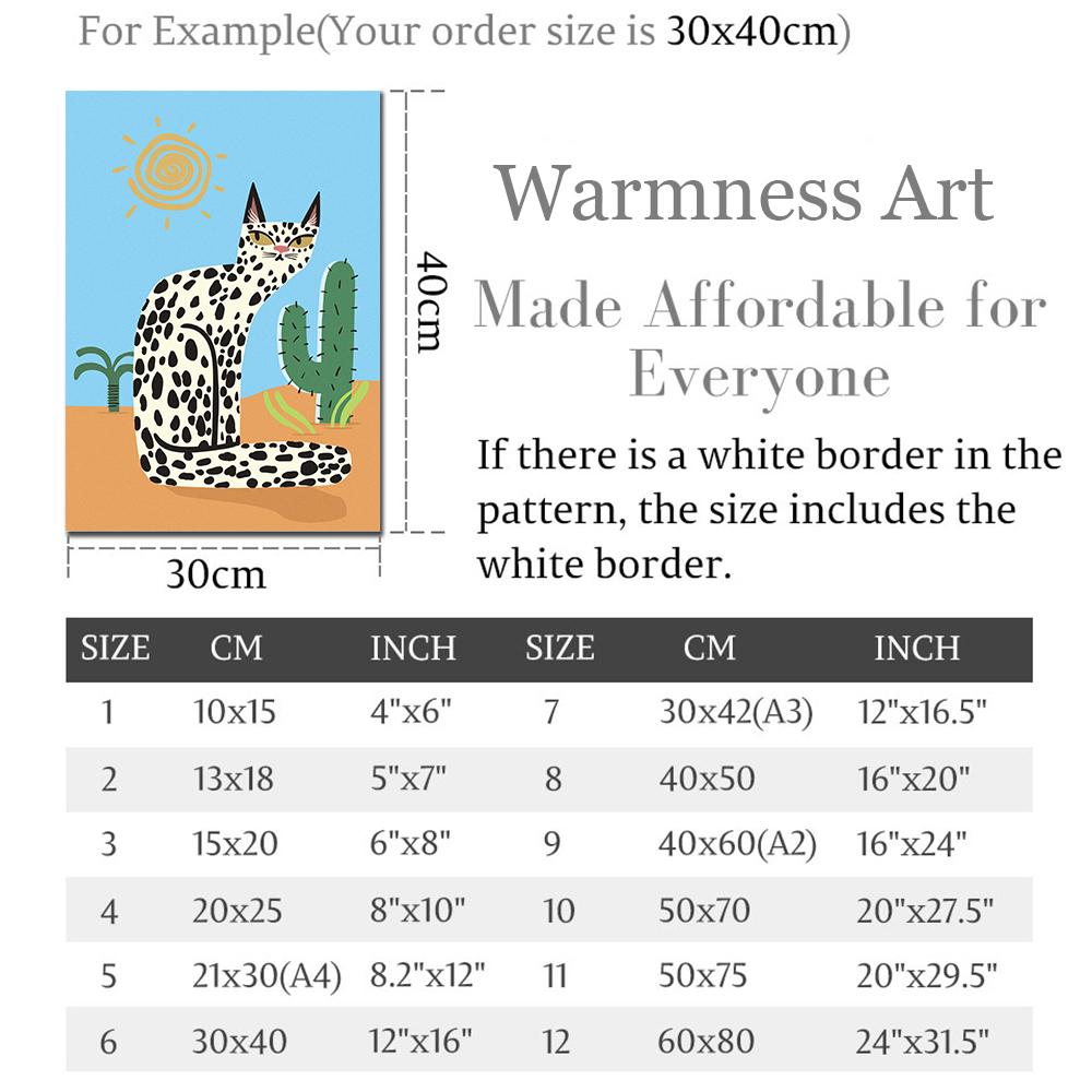 Cat Cactus Wall Art Canvas Painting Floral Garden Cactus Jungle Abstract Plant Desert Poster and Print Picture Modern Home Decor