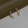1 Pair of Elegant and Shiny Synthetic Zircon Earrings for Women, Suitable for Daily Wear, Fashionable Jewelry for Parties and Banquets
