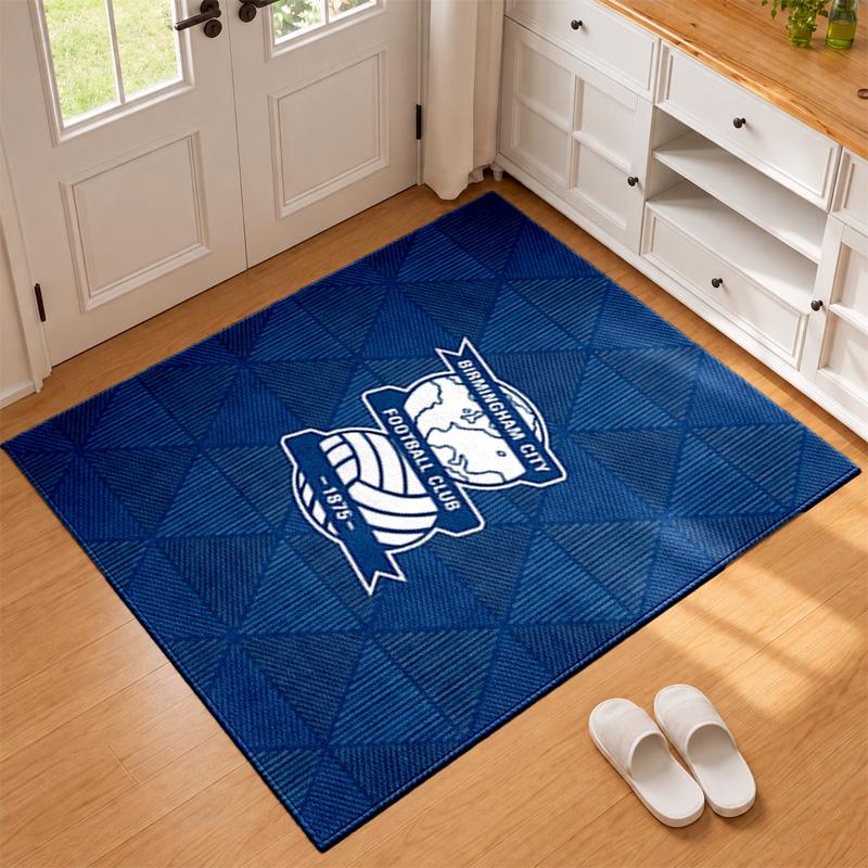 Birmingham City FC Carpet Door Mat for Living Room or Bedroom Protective Mat Under Chair Office Decoration Christmas Gift Birthday Present