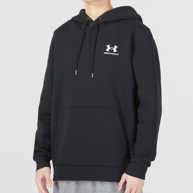 Under Armour Solid Color Hooded Training Sweatshirt Men Tops Black 1373880-001