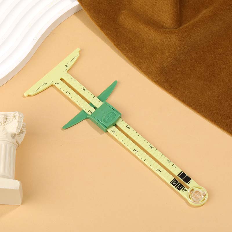 KRABALL 5-in-1 Schieblehre Messlineal Kunststoff Zeichenschneider Patchwork Lineal Schablone DIY Nähzubehör Werkzeug
