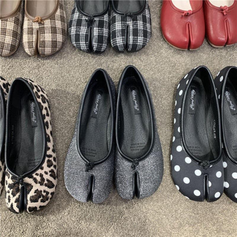 Chaussures Doudou chaussures pour femmes 2025 nouvel été sous-orteil pieds de cochon orteil paresseux chaussures fer à cheval chaussures plates simples chaussures d'automne