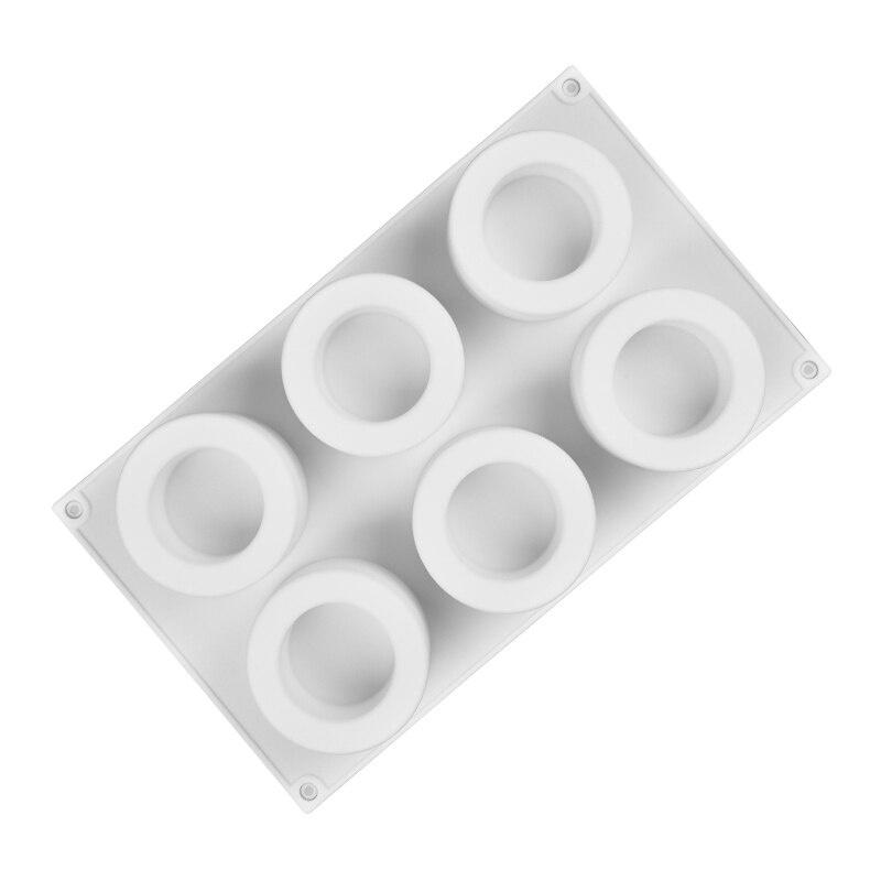 

6 отверстий Цилиндр Бетонная форма Силиконовый цветочный горшок Плесень Суккулет Сеялка Горшок Цементная форма