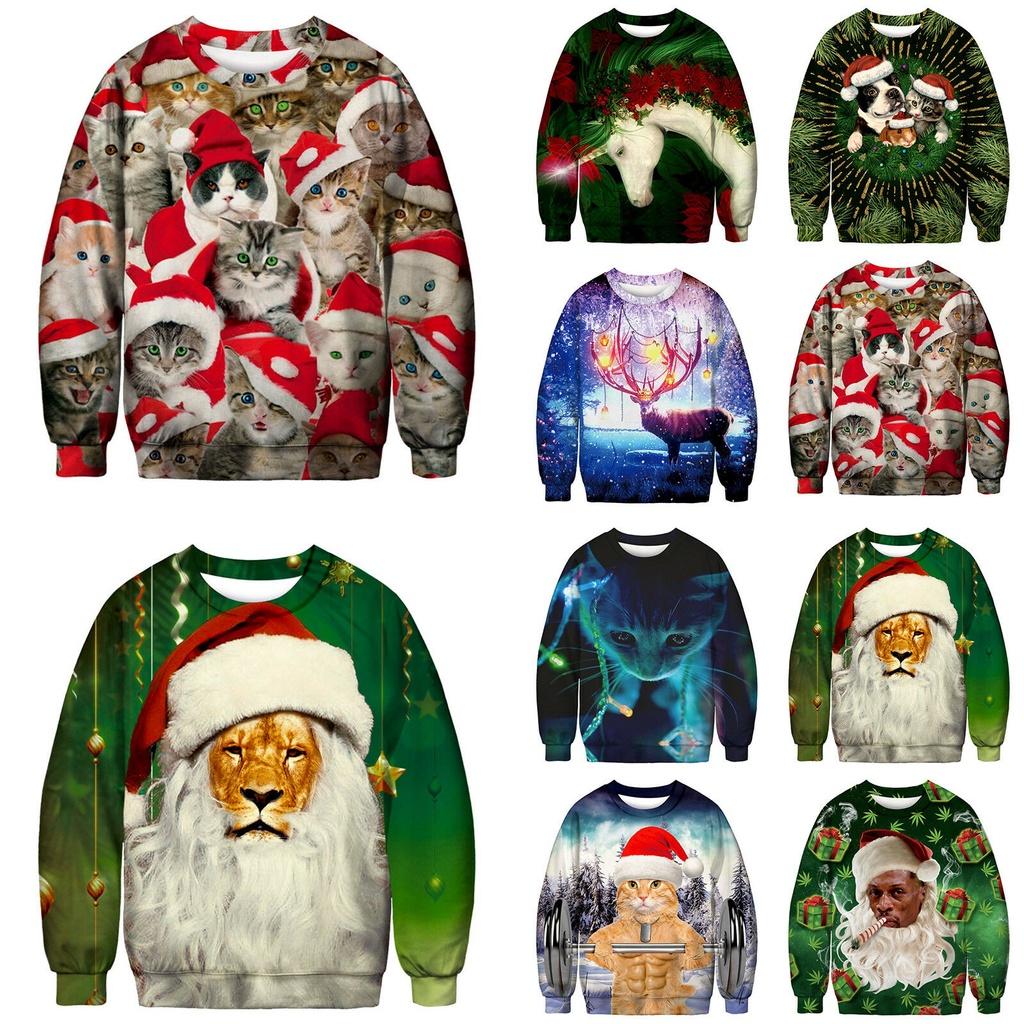 Festive Men's Christmas 3d Graphic Print Pullover Hoodie Sweatshirt With Soft Material