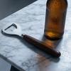 Beer Bottle Opener, Stainless Steel Cap Remover with Beech Wood Handle, Heavy Duty Opener for Kitchen Bar Camping Outdoor