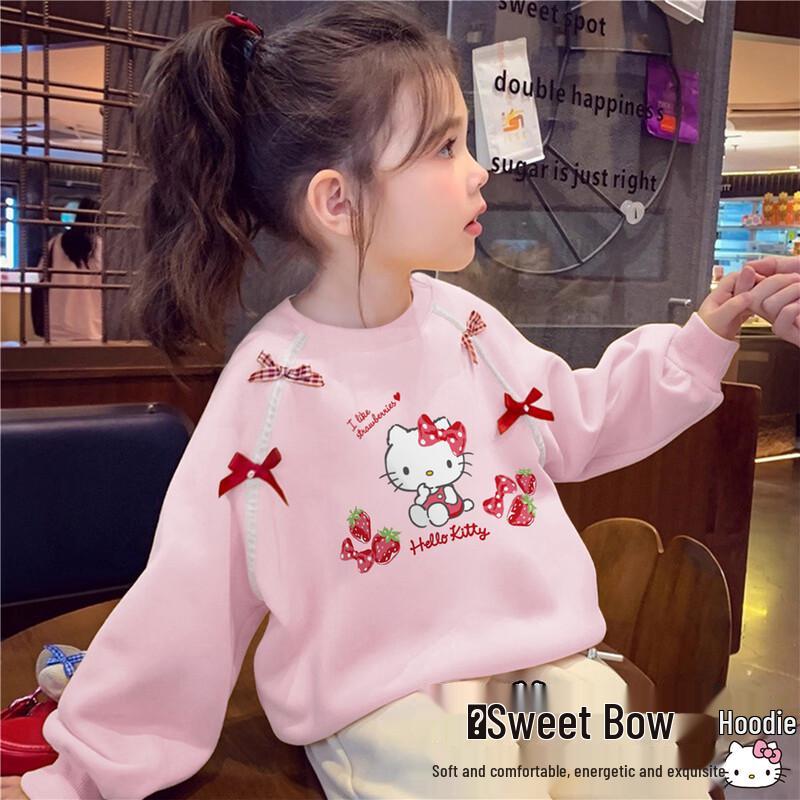Hello Kitty Girls  Bow Ribbon Sweatshirt 140