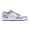 Jordan Air Jordan 1 Low top Vintage Basketball Shoes Women's Gray Pink White DC0774-105(Team652-AJ)