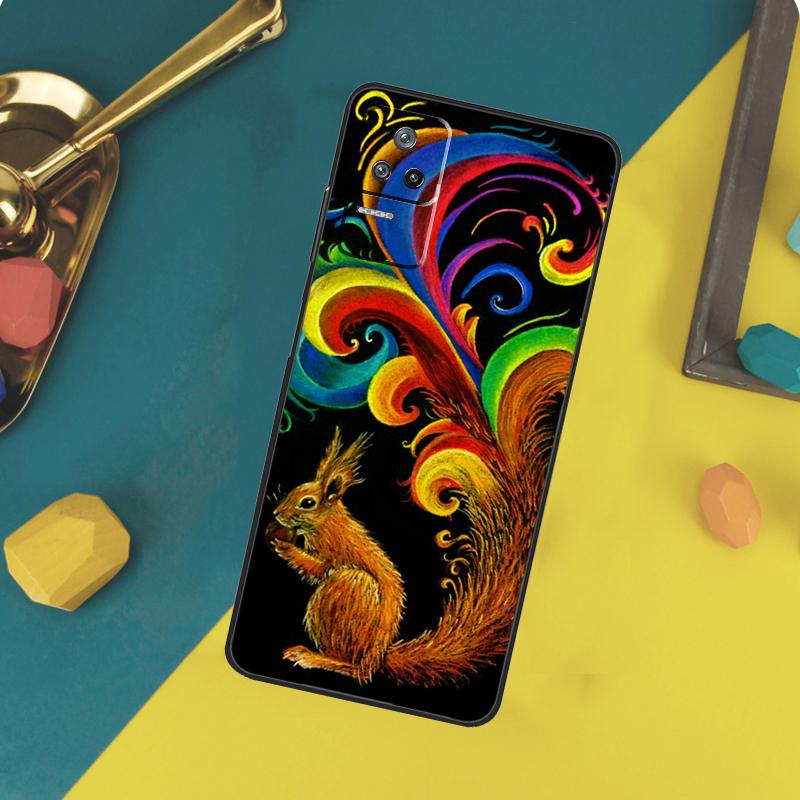 

Мультяшный чехол с белкой для Xiaomi 13 14 15 Ultra 11T 12T 13T 14T Pro POCO X7 Pro X3 X5 X6 F5 F6 M6 Pro Funda POCO X3 Pro