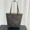 2026 New Panta Splicing Folding Tote Bag, Retro Premium Cowhide Bucket Bag, Genuine Leather Commuter Bag for Women