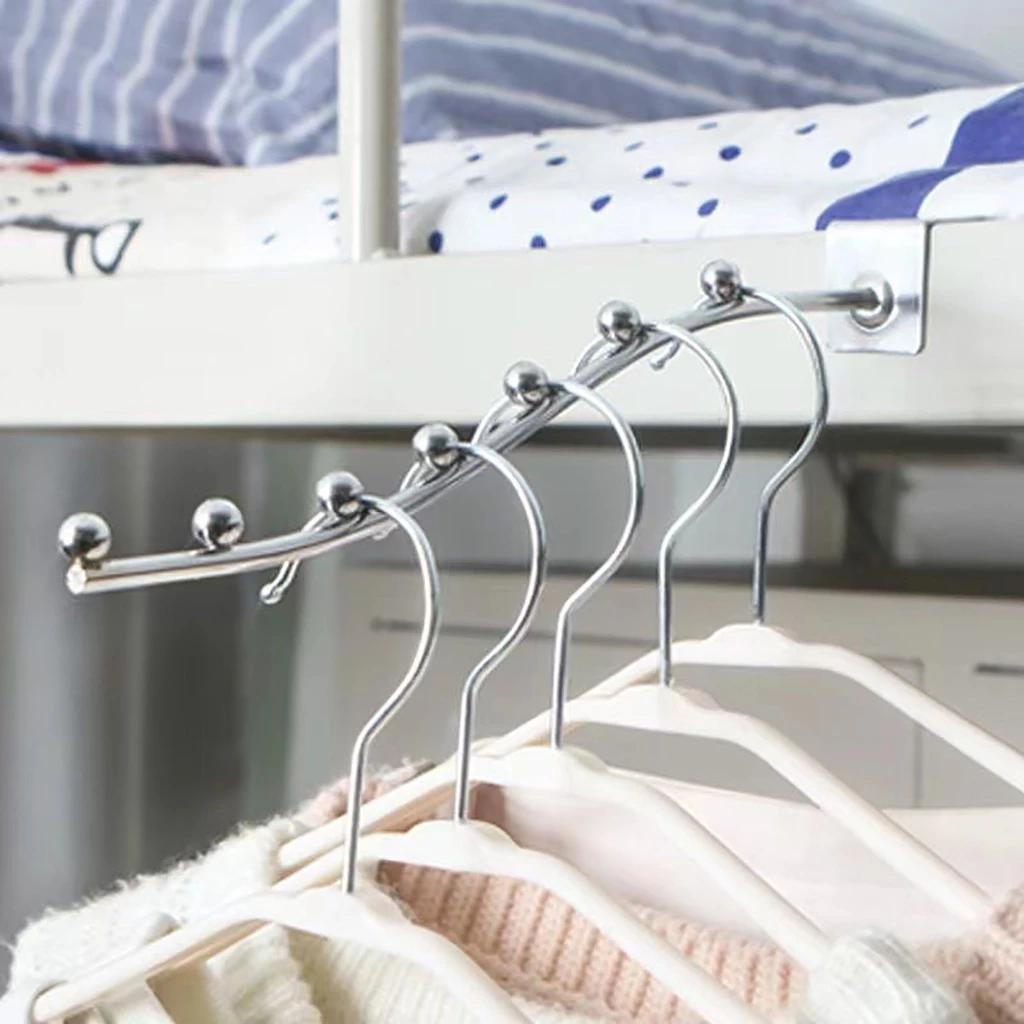 1pc Supermarket Shelf Beaded Hook Clothing Store Display Rack Hooks Wall Mounted Balcony Hanger Beaded Hook Home Accessories